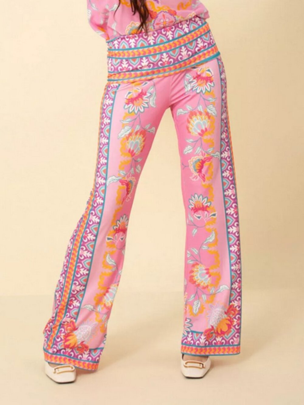 Hale Bob Madelyn Jersey Foldover Pants Size XL